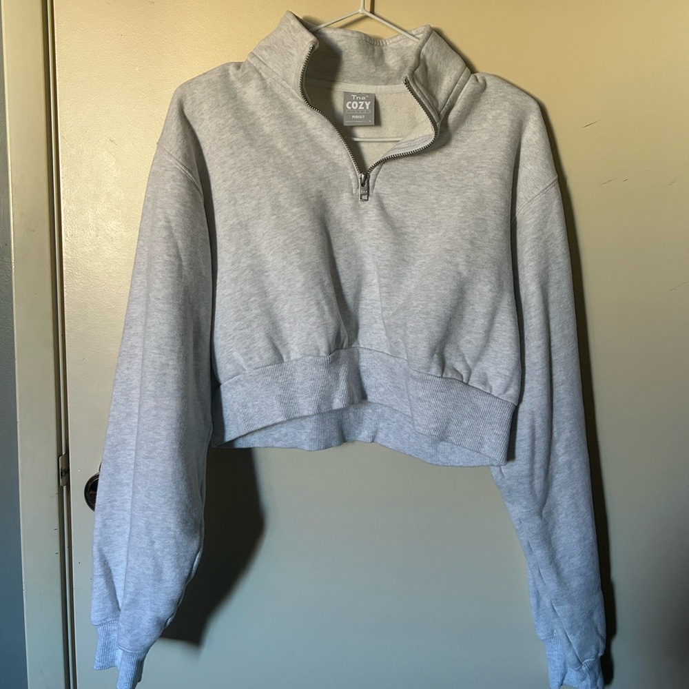 TNA Cropped Perfect Fleece Sweater